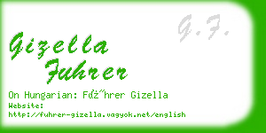 gizella fuhrer business card